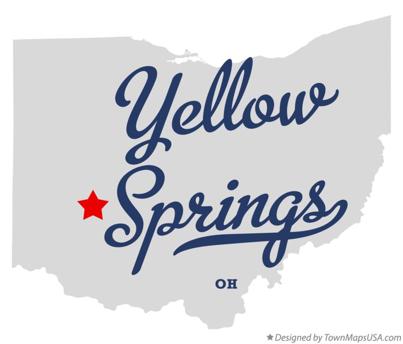 Map of Yellow Springs Ohio OH
