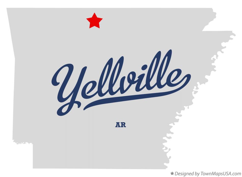 Map of Yellville Arkansas AR