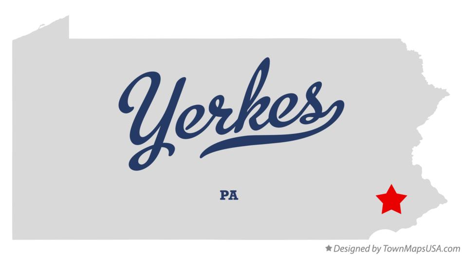 Map of Yerkes Pennsylvania PA