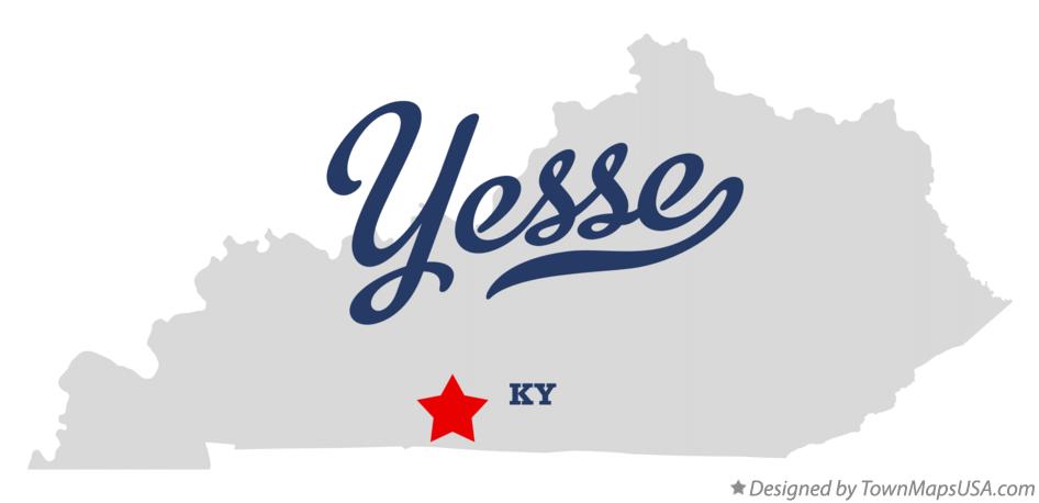 Map of Yesse Kentucky KY