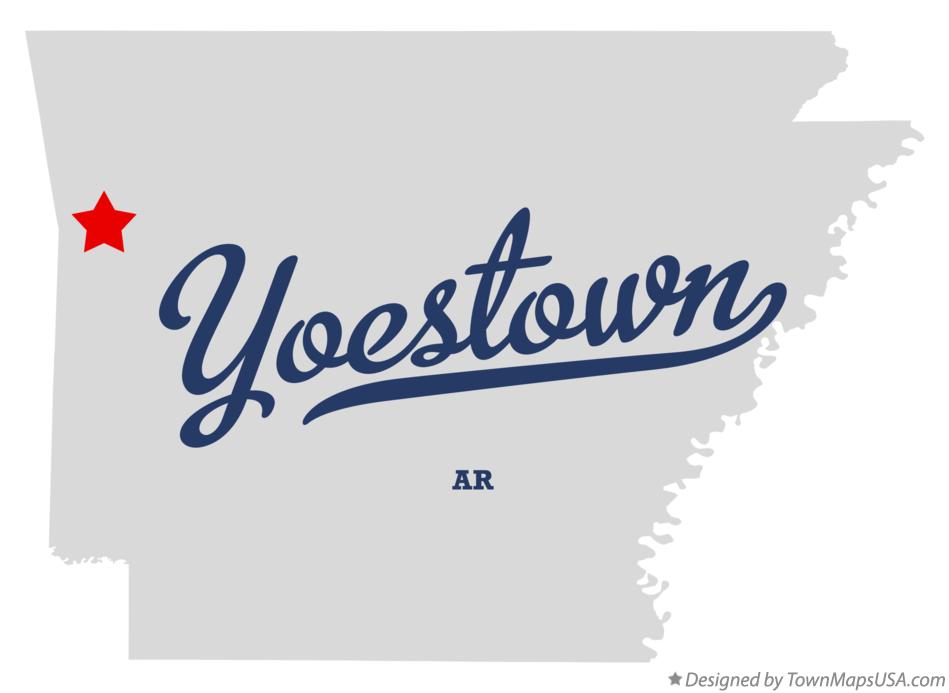 Map of Yoestown Arkansas AR