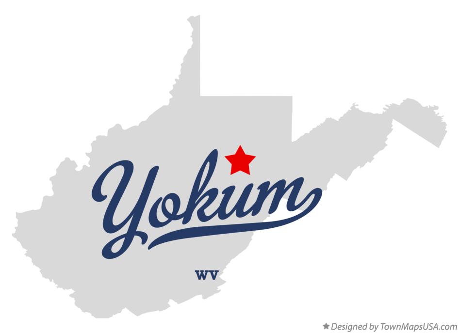 Map of Yokum West Virginia WV