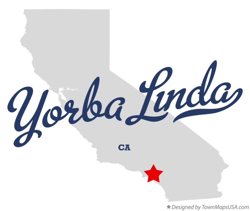 Map of Yorba Linda California CA