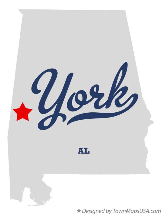 Map of York Alabama AL