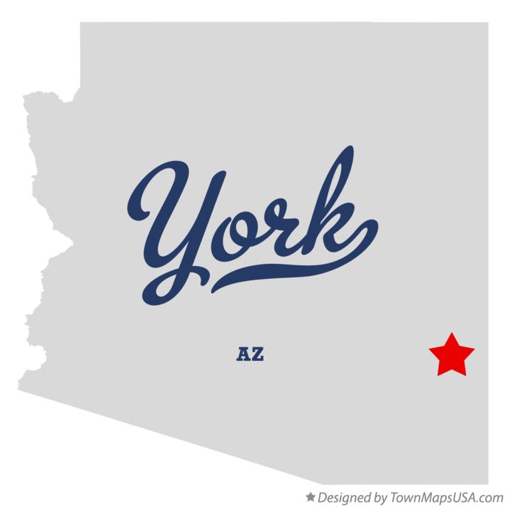 Map of York Arizona AZ
