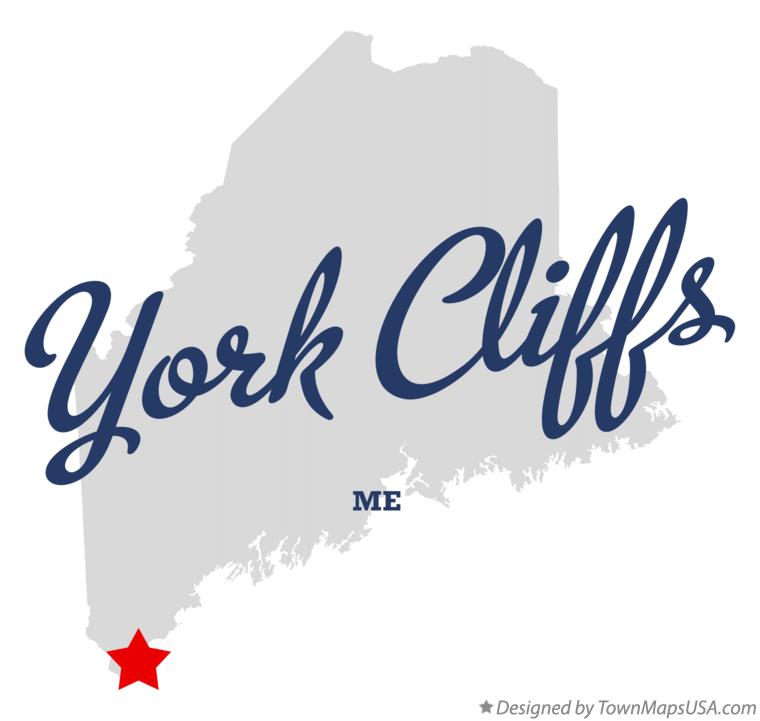 Map of York Cliffs Maine ME