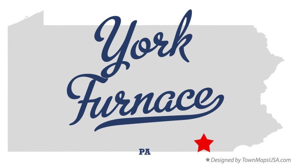 Map of York Furnace Pennsylvania PA