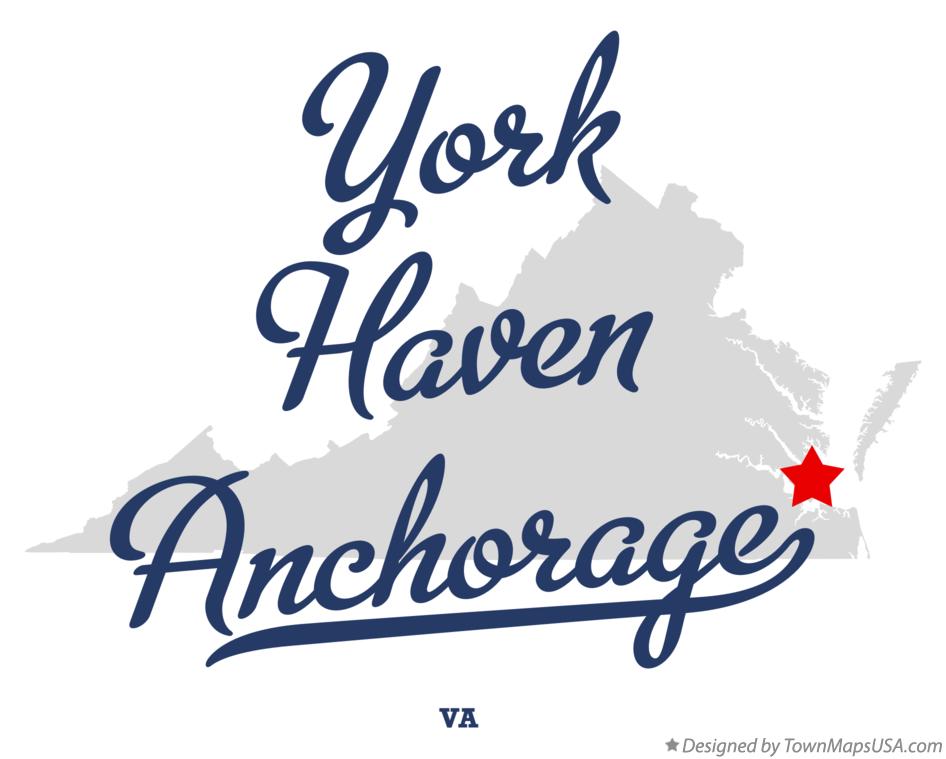 Map of York Haven Anchorage Virginia VA