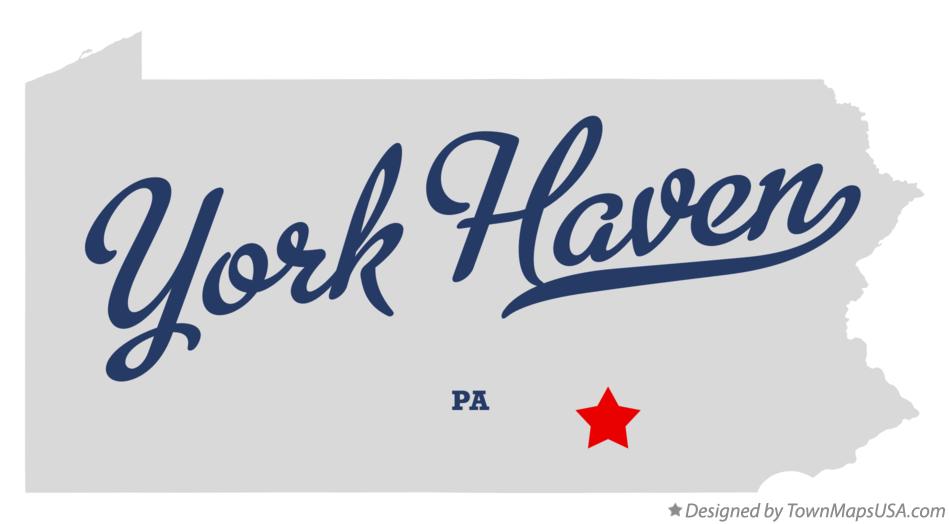 Map of York Haven Pennsylvania PA
