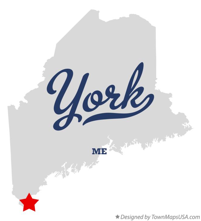 Map of York Maine ME