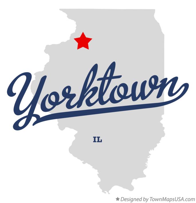 Map of Yorktown Illinois IL