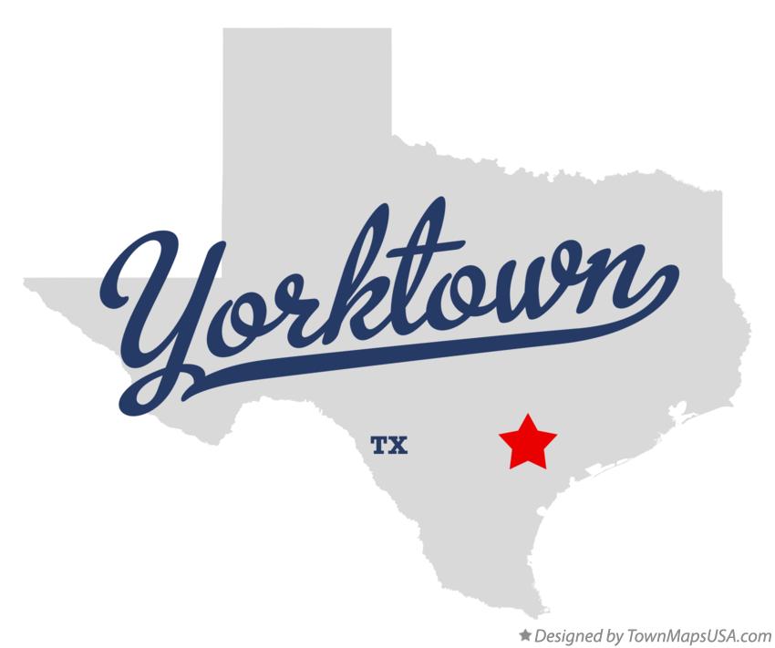 Map of Yorktown Texas TX