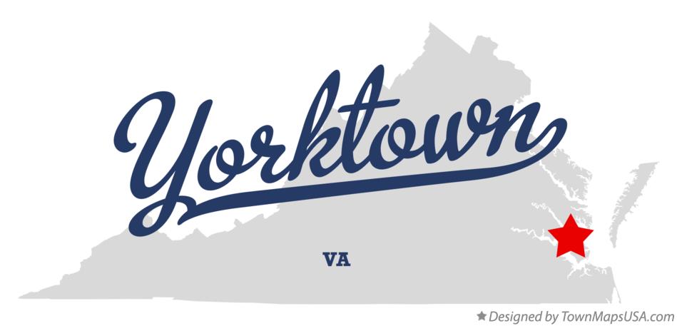 Map of Yorktown Virginia VA