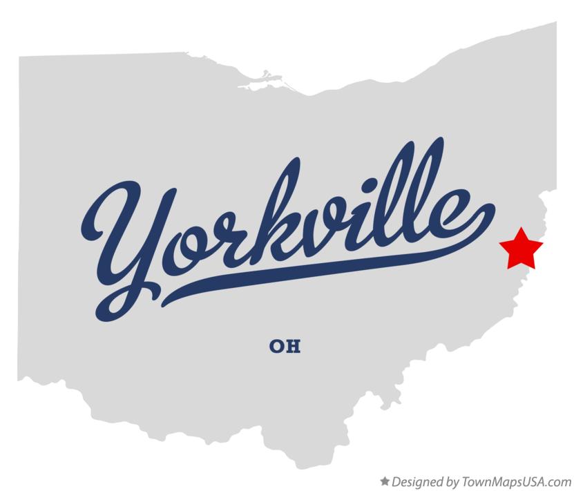 Map of Yorkville Ohio OH