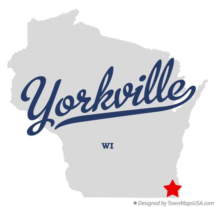 Map of Yorkville Wisconsin WI