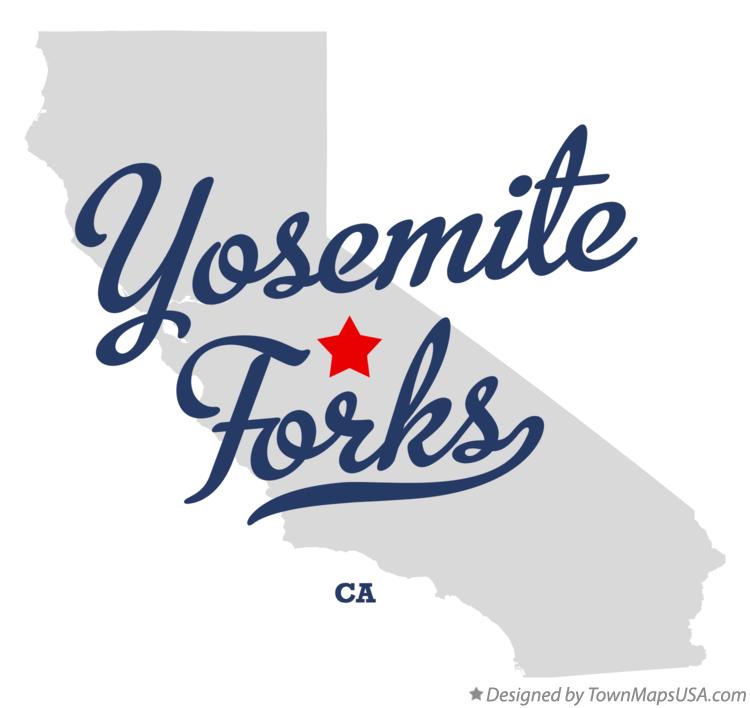 Map of Yosemite Forks California CA