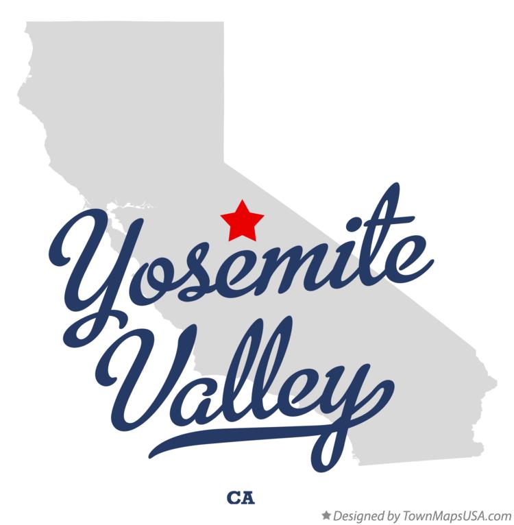Map of Yosemite Valley California CA