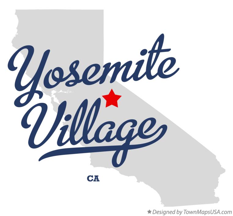 Map of Yosemite Village California CA