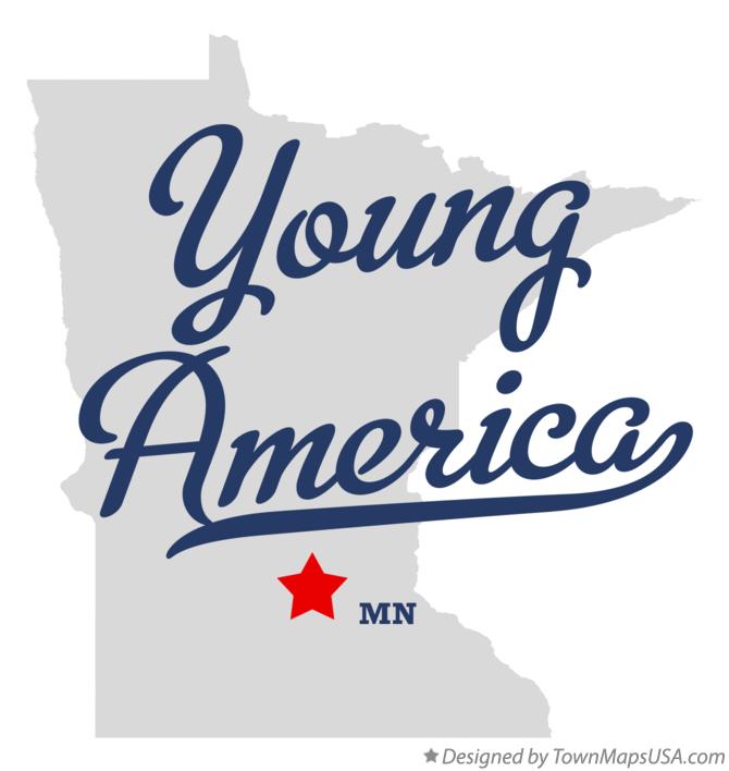 Map of Young America Minnesota MN