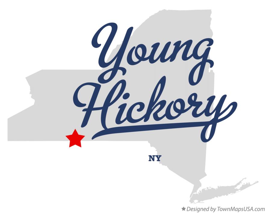 Map of Young Hickory New York NY