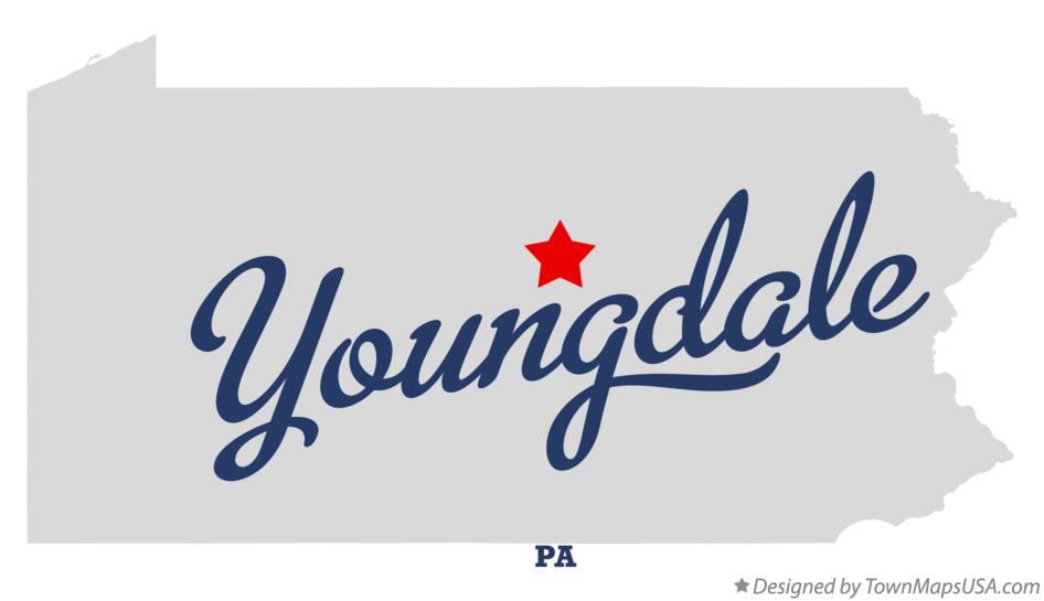 Map of Youngdale Pennsylvania PA