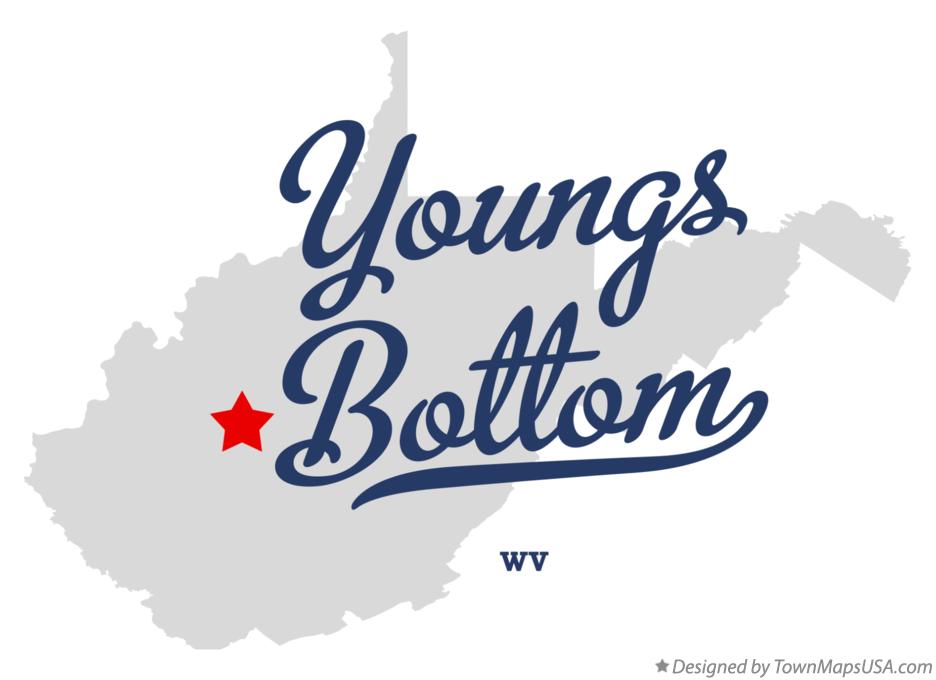 Map of Youngs Bottom West Virginia WV