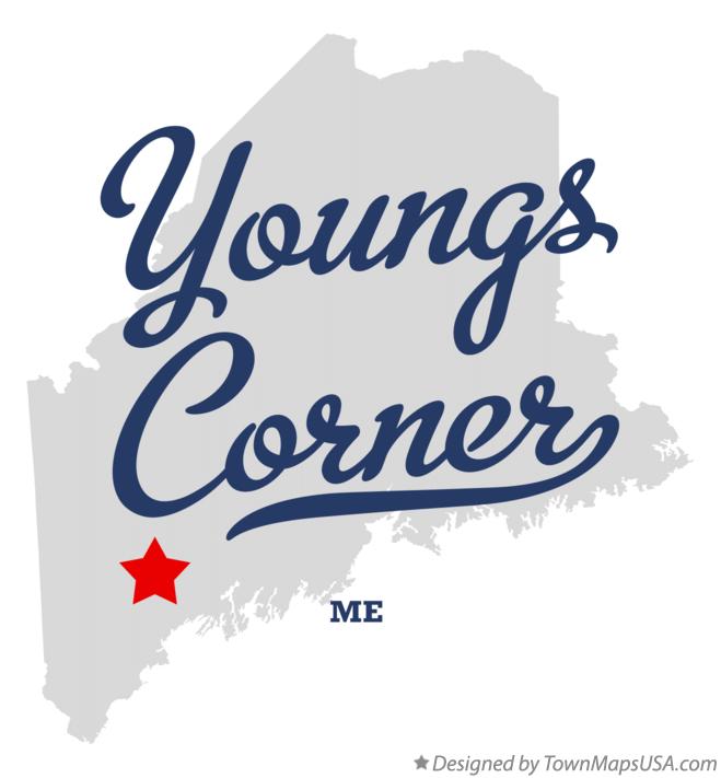 Map of Youngs Corner Maine ME