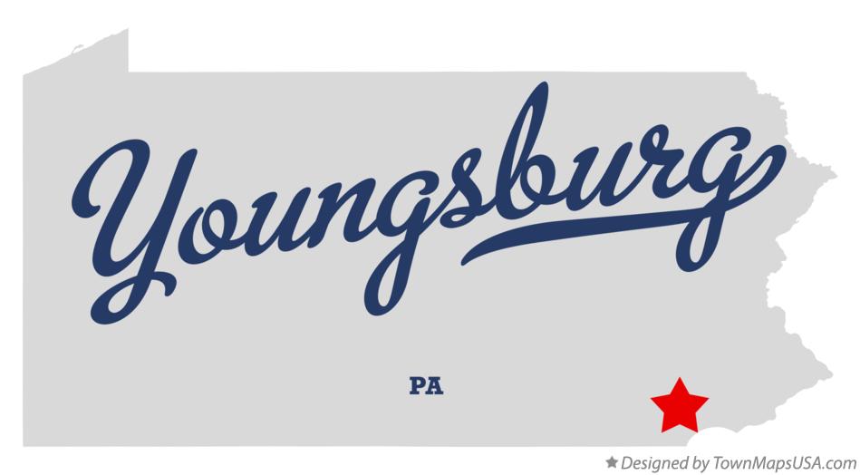 Map of Youngsburg Pennsylvania PA