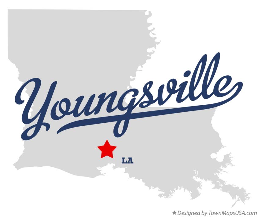 Map of Youngsville Louisiana LA