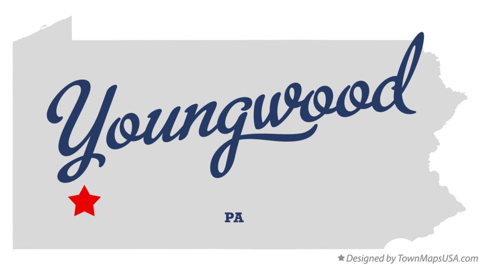 Map of Youngwood Pennsylvania PA