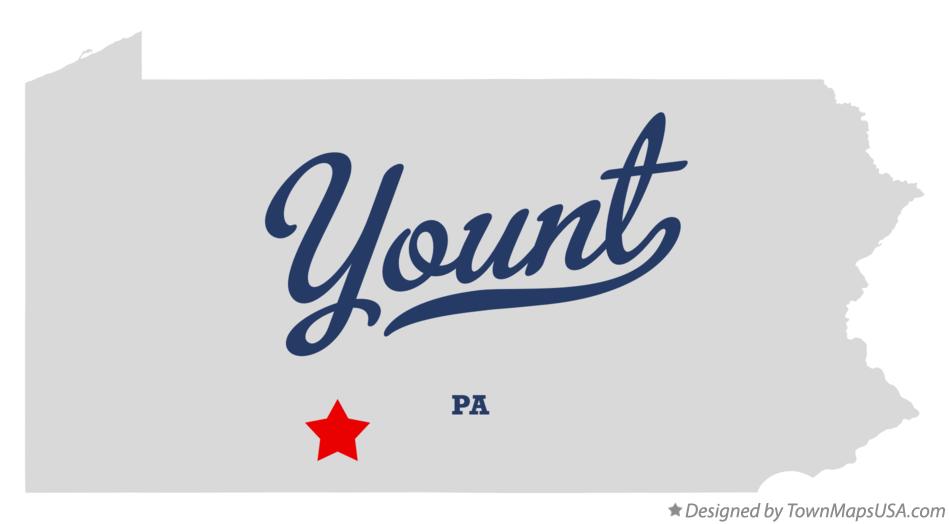 Map of Yount Pennsylvania PA