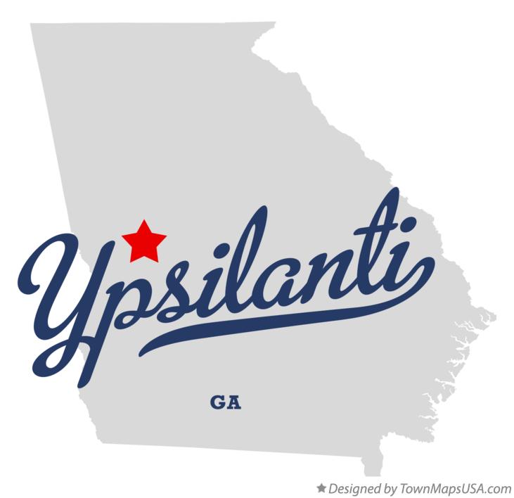 Map of Ypsilanti Georgia GA