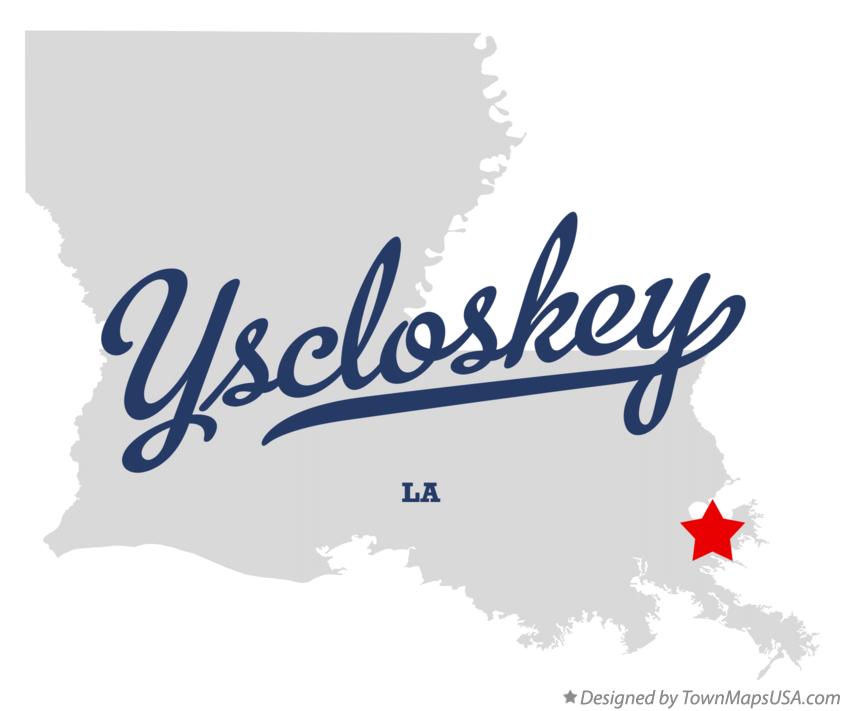 Map of Yscloskey Louisiana LA