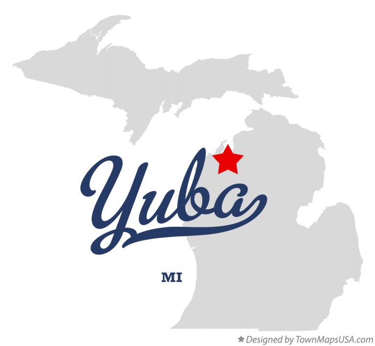 Map of Yuba Michigan MI
