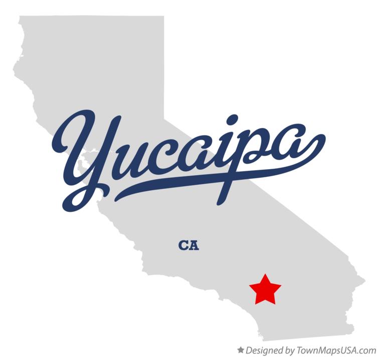 Map of Yucaipa California CA