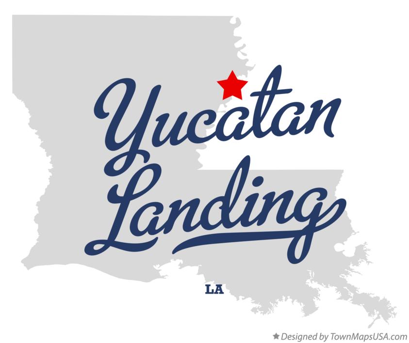 Map of Yucatan Landing Louisiana LA