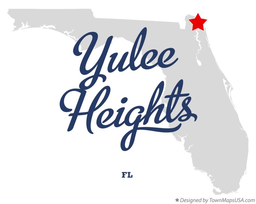 Map of Yulee Heights Florida FL