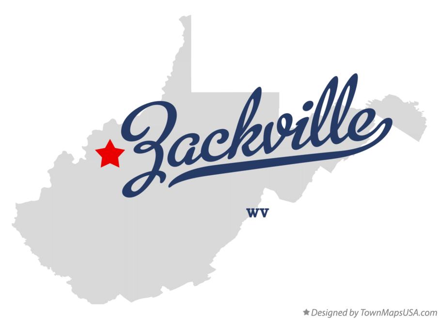 Map of Zackville West Virginia WV