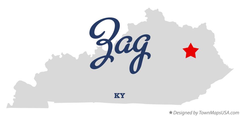Map of Zag Kentucky KY