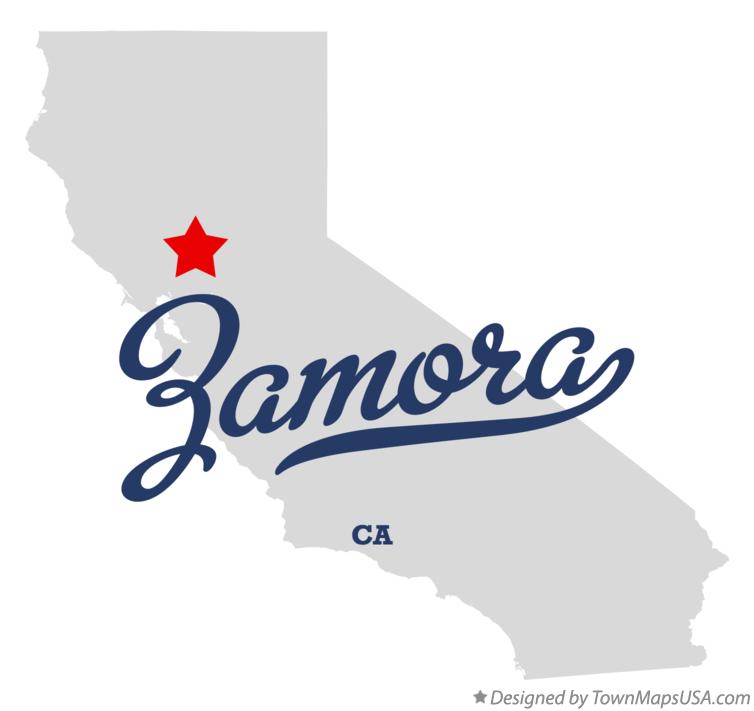 Map of Zamora California CA