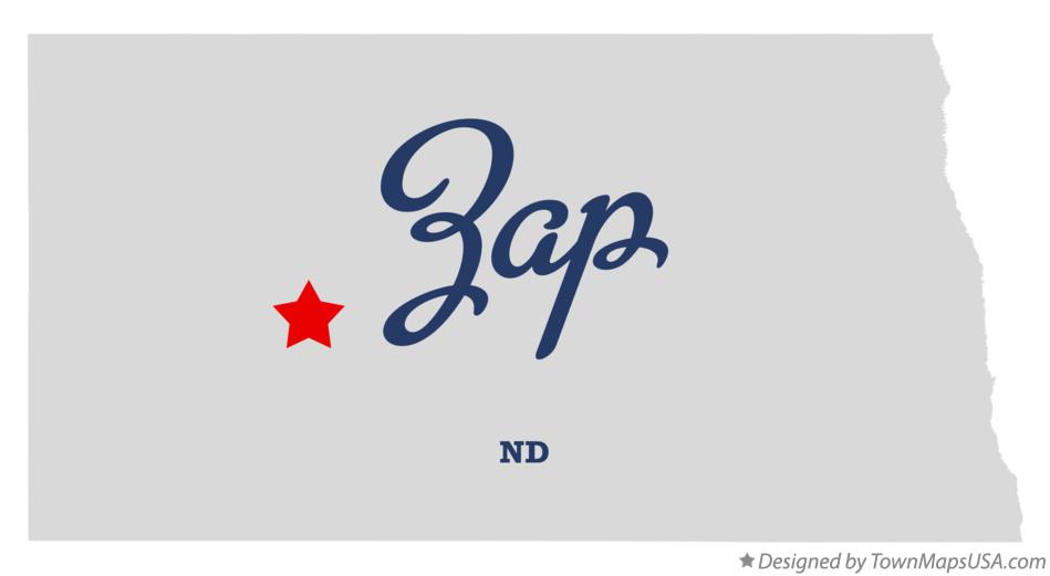 Map of Zap North Dakota ND