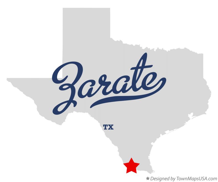Map of Zarate Texas TX