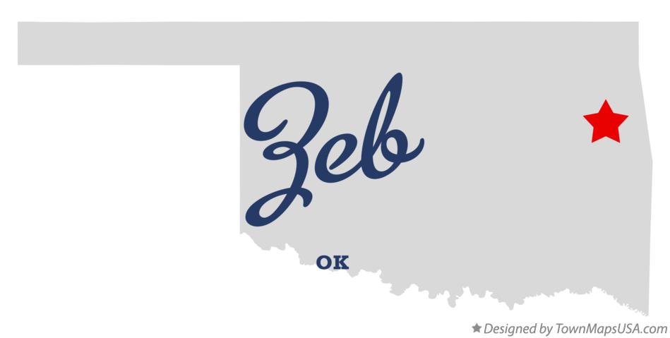 Map of Zeb Oklahoma OK
