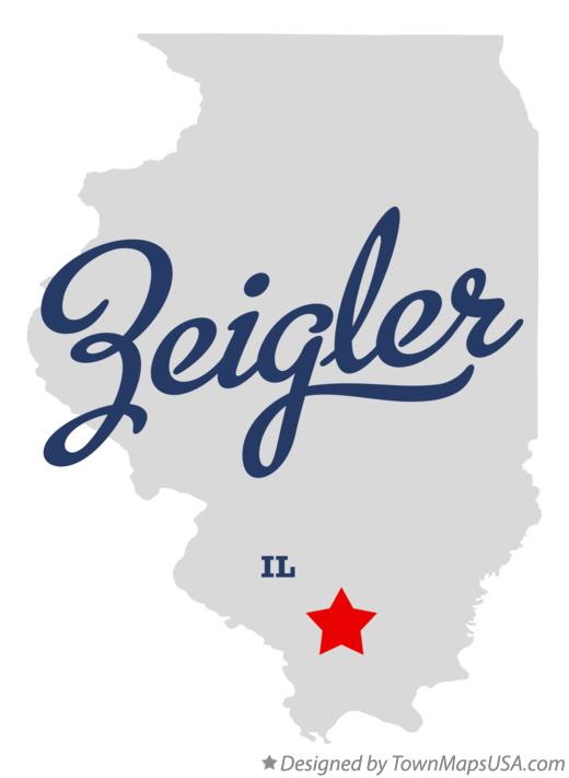 Map of Zeigler Illinois IL