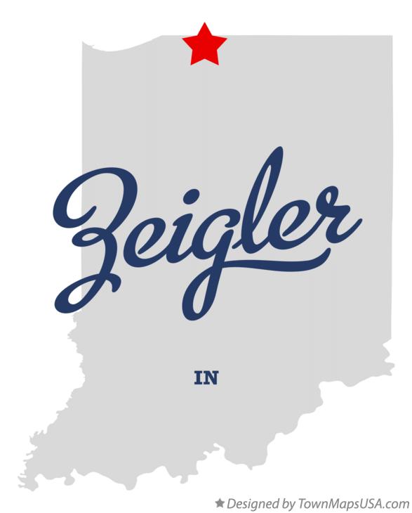 Map of Zeigler Indiana IN