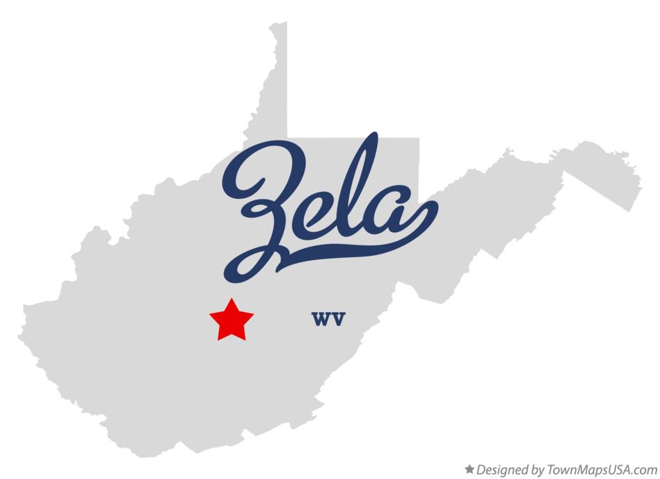Map of Zela West Virginia WV