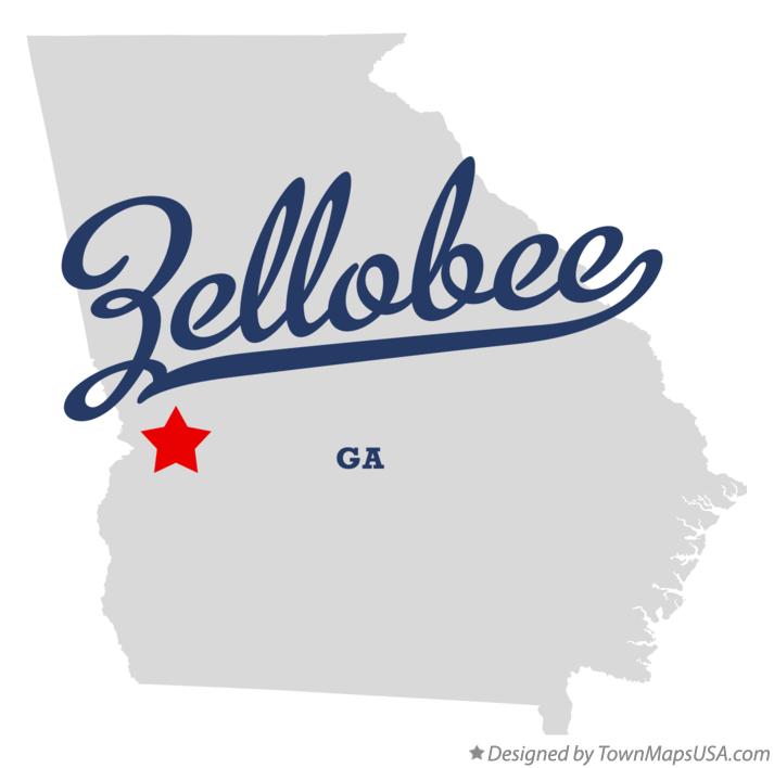 Map of Zellobee Georgia GA