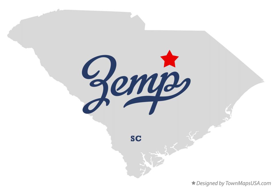 Map of Zemp South Carolina SC