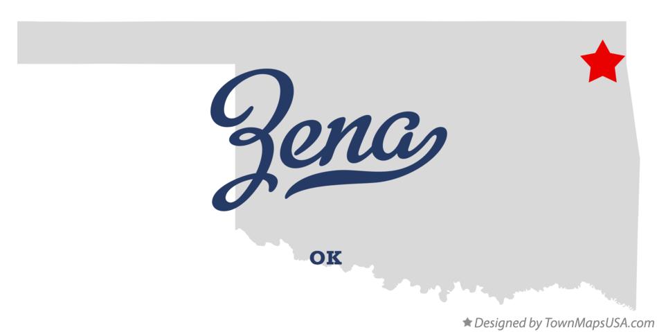 Map of Zena Oklahoma OK