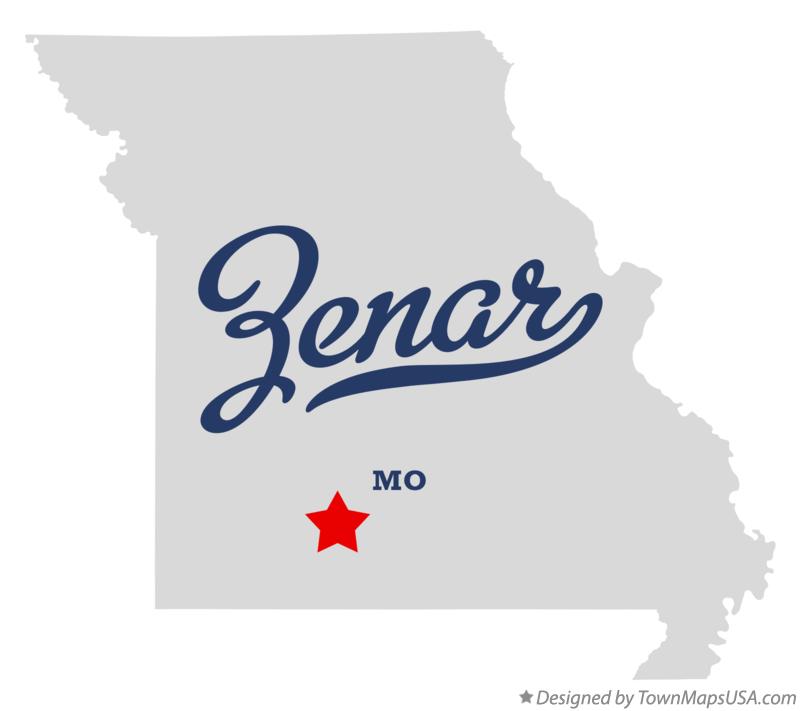 Map of Zenar Missouri MO